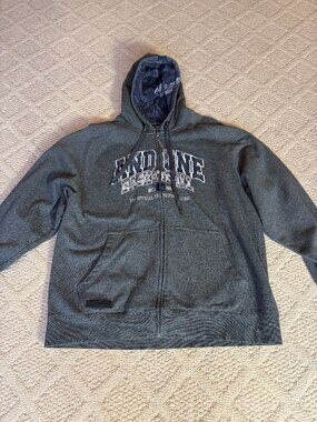 Vintage AND1 Basketball Sweatshirt Hoodie 2XL Mens Full Zip Grey Street